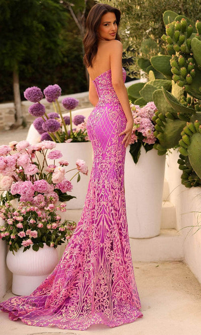 Amarra 88746 - Embroidered Sequin Prom Dress with Slit Special Occasion Dress