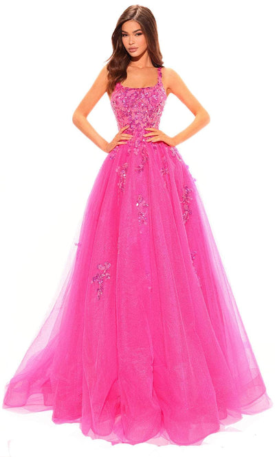 Amarra 88749 - Sequin Detailed Prom Dress 6 / Fuchsia