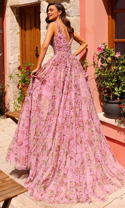 Amarra 88824 - Floral A-Line Prom Dress