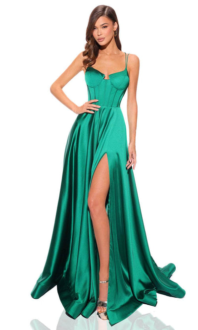 Amarra 88850 - A-Line Prom Gown 2 / Emerald