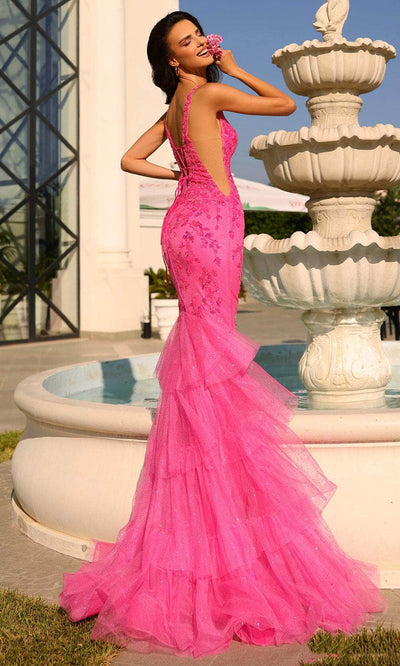 Amarra 88876 - Floral Embellished Prom Dress