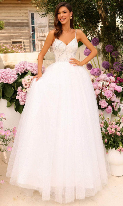 Amarra 94020 - Beaded Sleeveless Ballgown 000 / Ivory