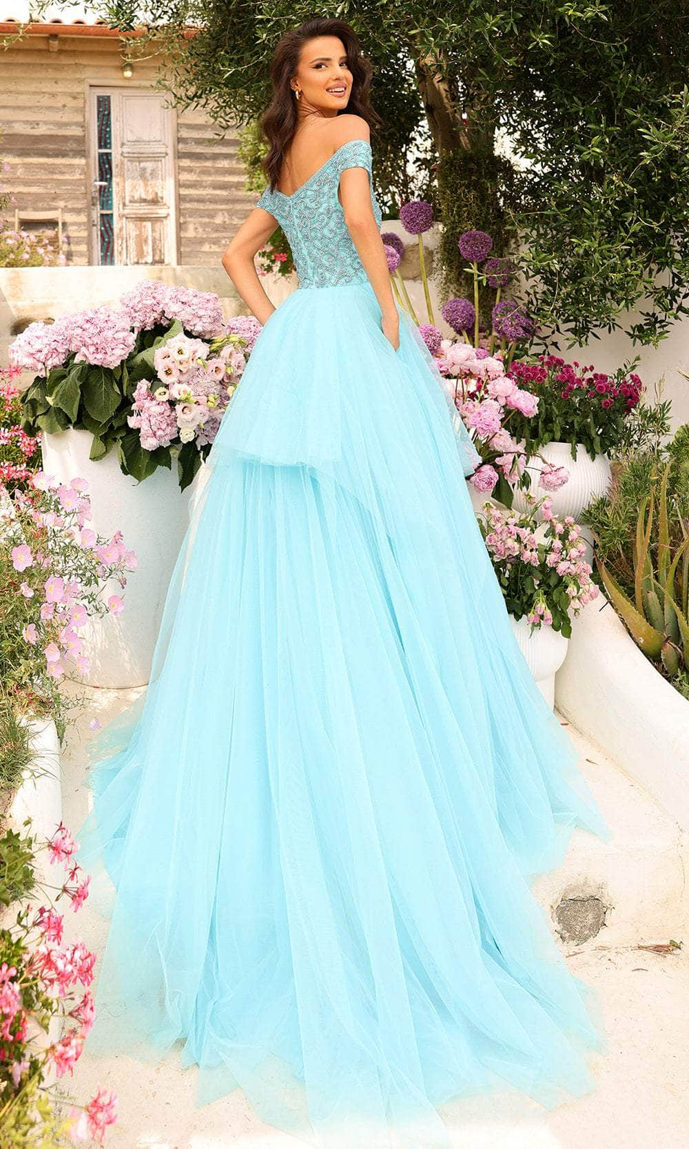 Amarra 94038 - Off-Shoulder A-Line Evening Gown Special Occasion Dress