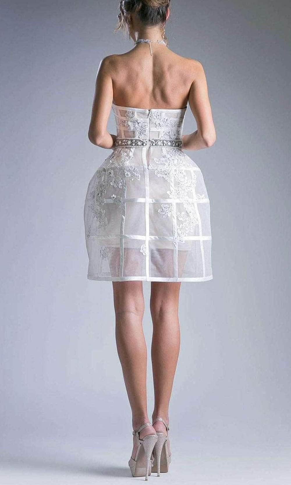 Andrea and Leo 6390 - Applique Lattice A-Line Cocktail Dress Cocktail Dresses