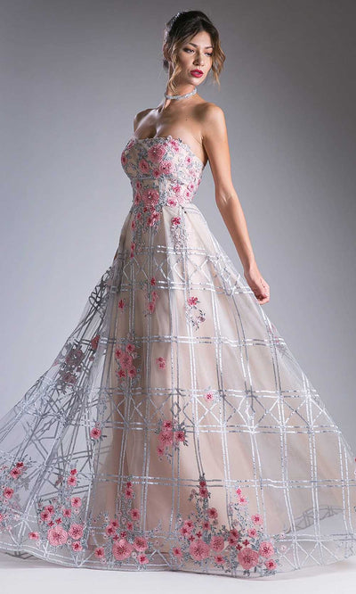 Andrea and Leo - 7056 Floral Embroidered A-Line Dress Special Occasion Dress