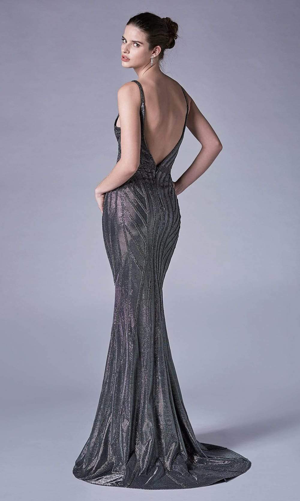 Andrea and Leo - A0646 Embellished V Neck Trumpet Gown Special Occasion Dress