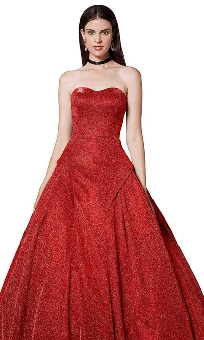 Andrea and Leo A0709 - Strapless Metallic Ballgown Prom Dresses
