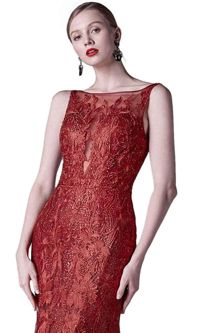 Andrea and Leo A0711 - High-Neckline Embroidered Evening Gown Evening Dresses