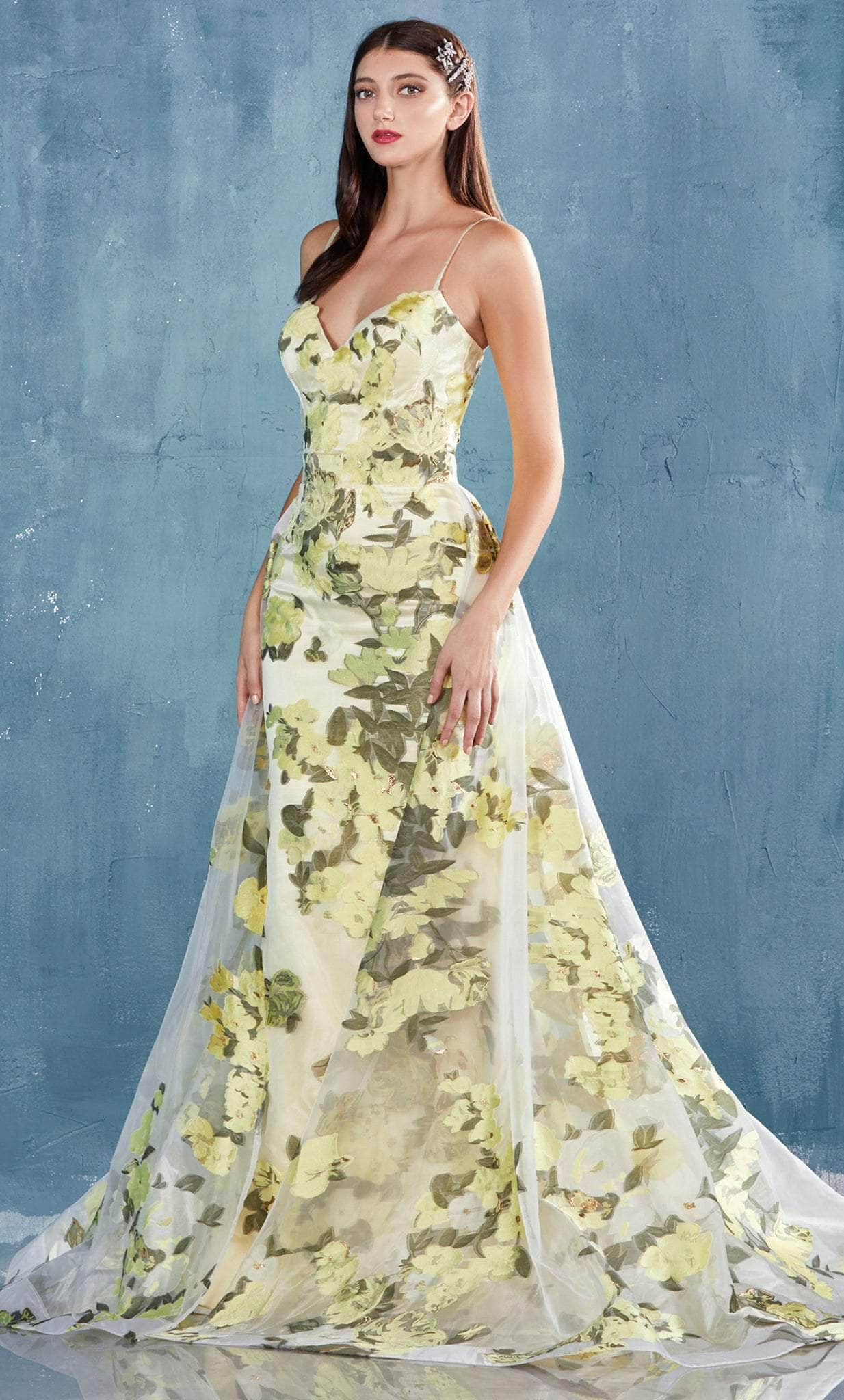 Andrea and Leo A0770 - Floral Sleeveless Prom Dress Prom Dresses