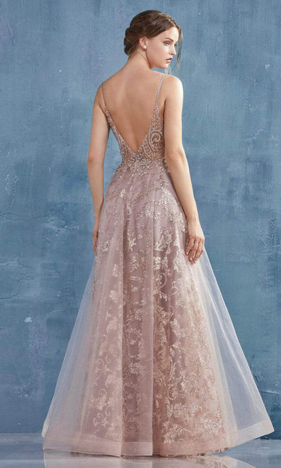 Andrea and Leo - A0882SC V Neck Tulle A-Line Dress