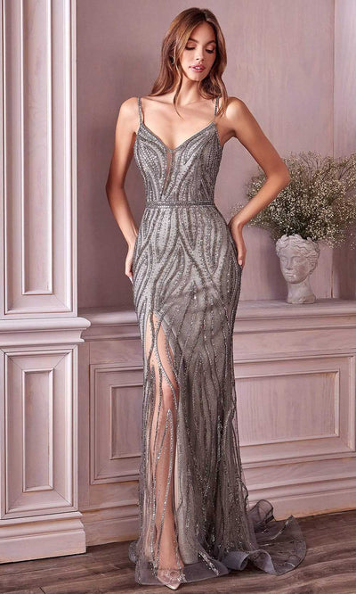 Andrea and Leo - A0909 Crystal Embellished V Neck Sheath Dress Special Occasion Dress