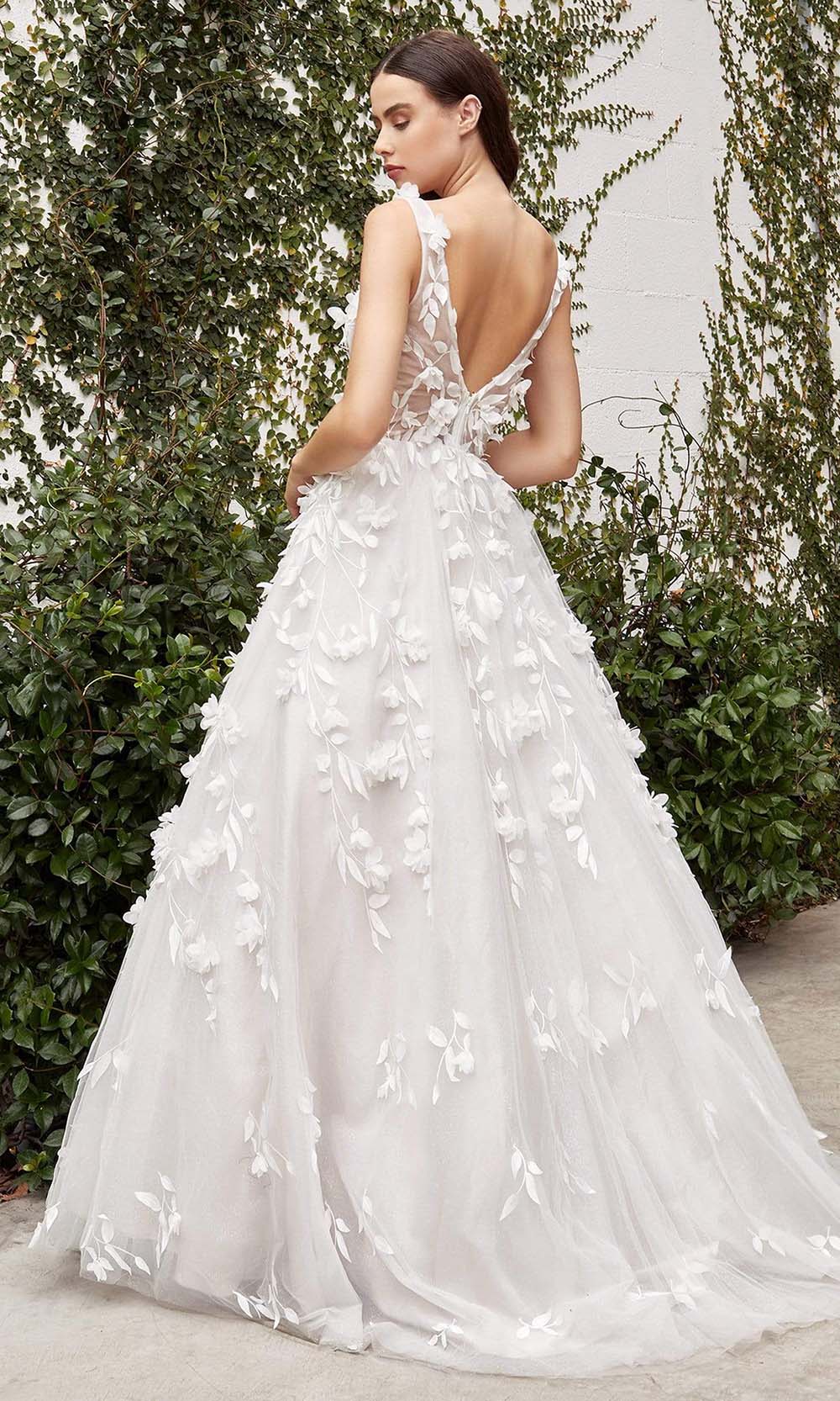 Andrea and Leo - A1042W Sleeveless Applique Bridal Gown Bridal Dresses