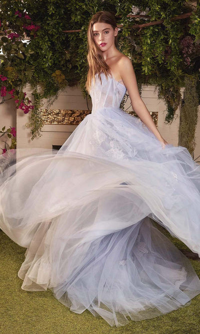 Andrea and Leo - A1050 Strapless Layered Tulle Gown Evening Dresses