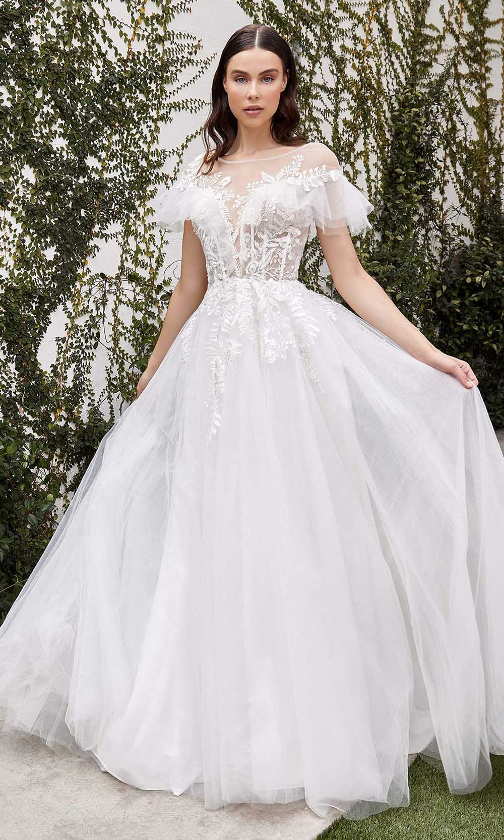 Andrea and Leo - A1070W Ruffle Ornate Corset Bridal Gown Bridal Dresses 2 / Off White
