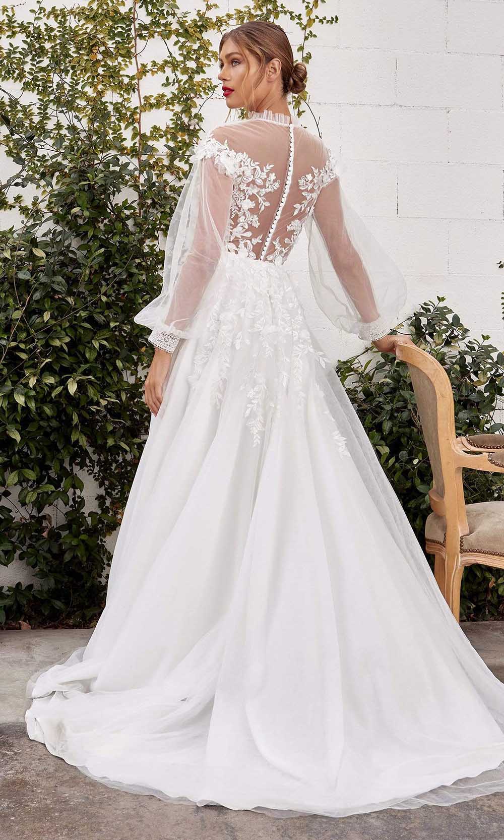 Andrea and Leo - A1074W High Neck Shirred Bridal Gown Bridal Dresses