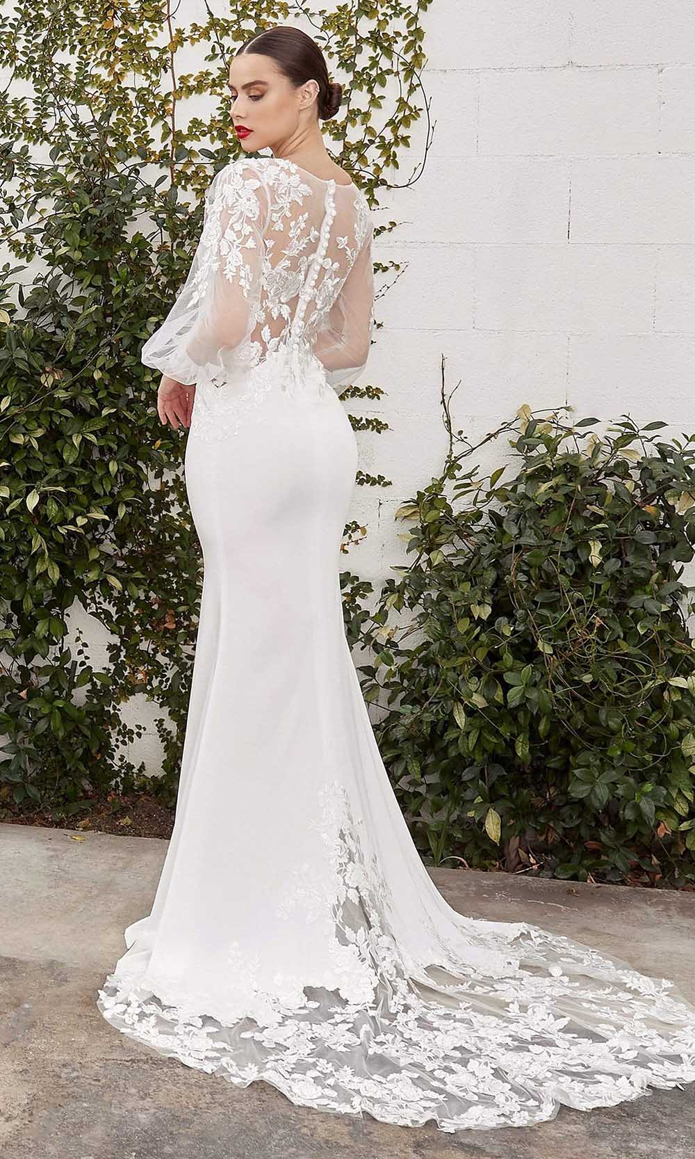 Andrea and Leo - A1079W Floral Ornate Bishop Sleeve Bridal Gown Bridal Dresses