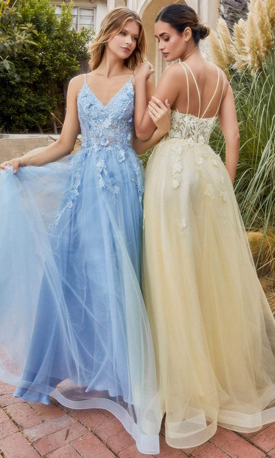 Andrea and Leo A1191 - Deep V-Neck Tulle Prom Gown Special Occasion Dresses