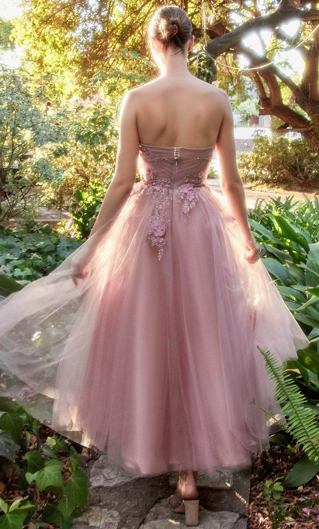 Andrea and Leo A1195 - Sweetheart Tea Length A-line Dress Prom Dresses