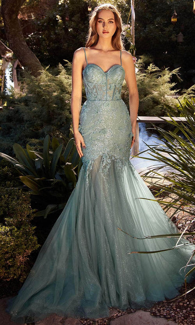 Andrea And Leo A1232 - Sweetheart Bustier Gown 2 / Paris Blue