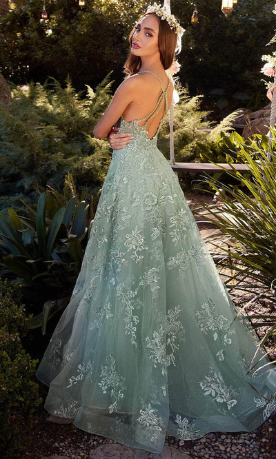 Andrea And Leo A1248 - Embroidered Scoop Gown