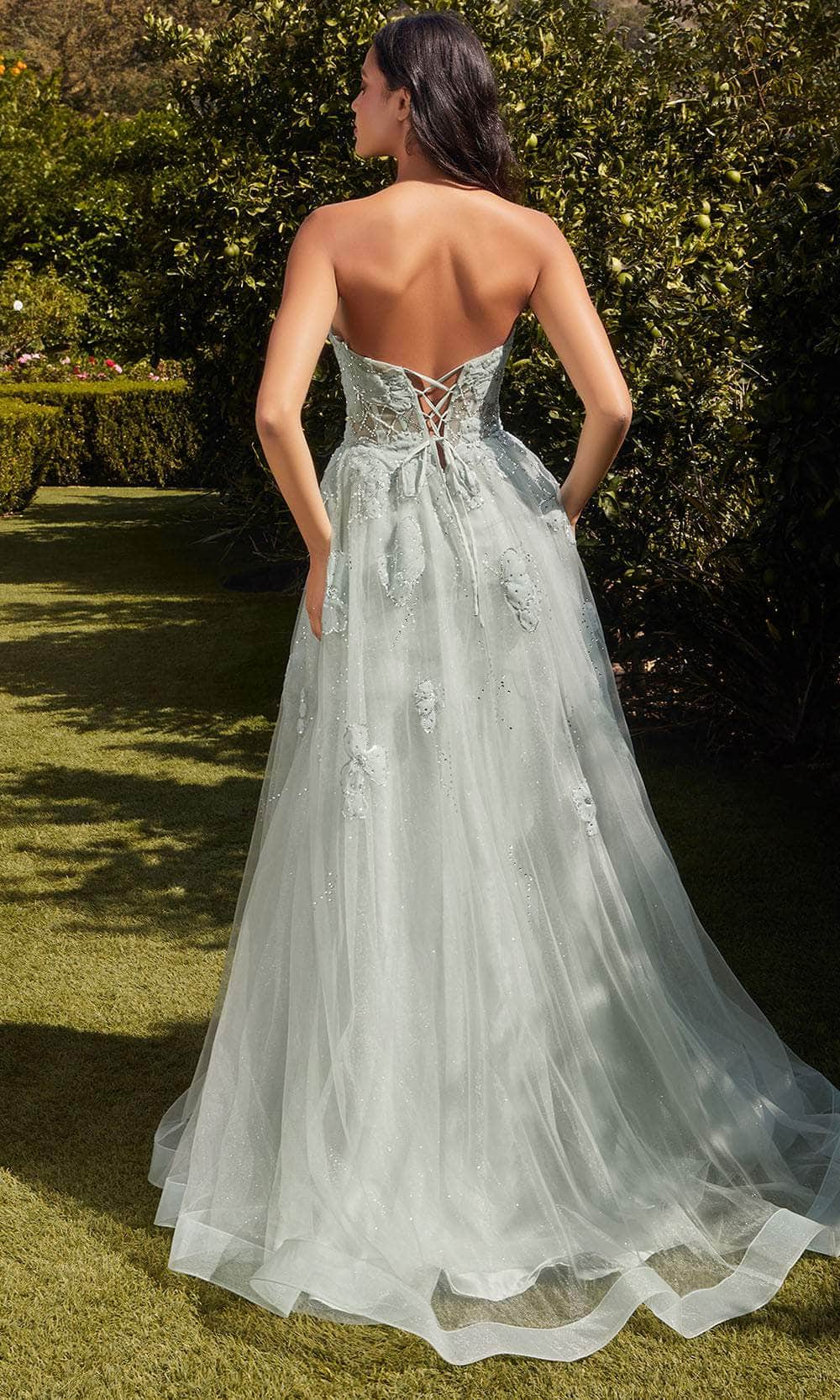 Andrea And Leo A1346 - Strapless Appliqued Evening Dress