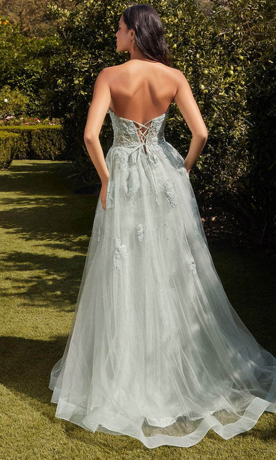 Andrea And Leo A1346 - Strapless Appliqued Evening Dress