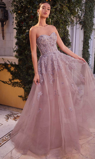 Andrea And Leo A1348 - Sweetheart Embellished Evening Dress 2 / English Violet