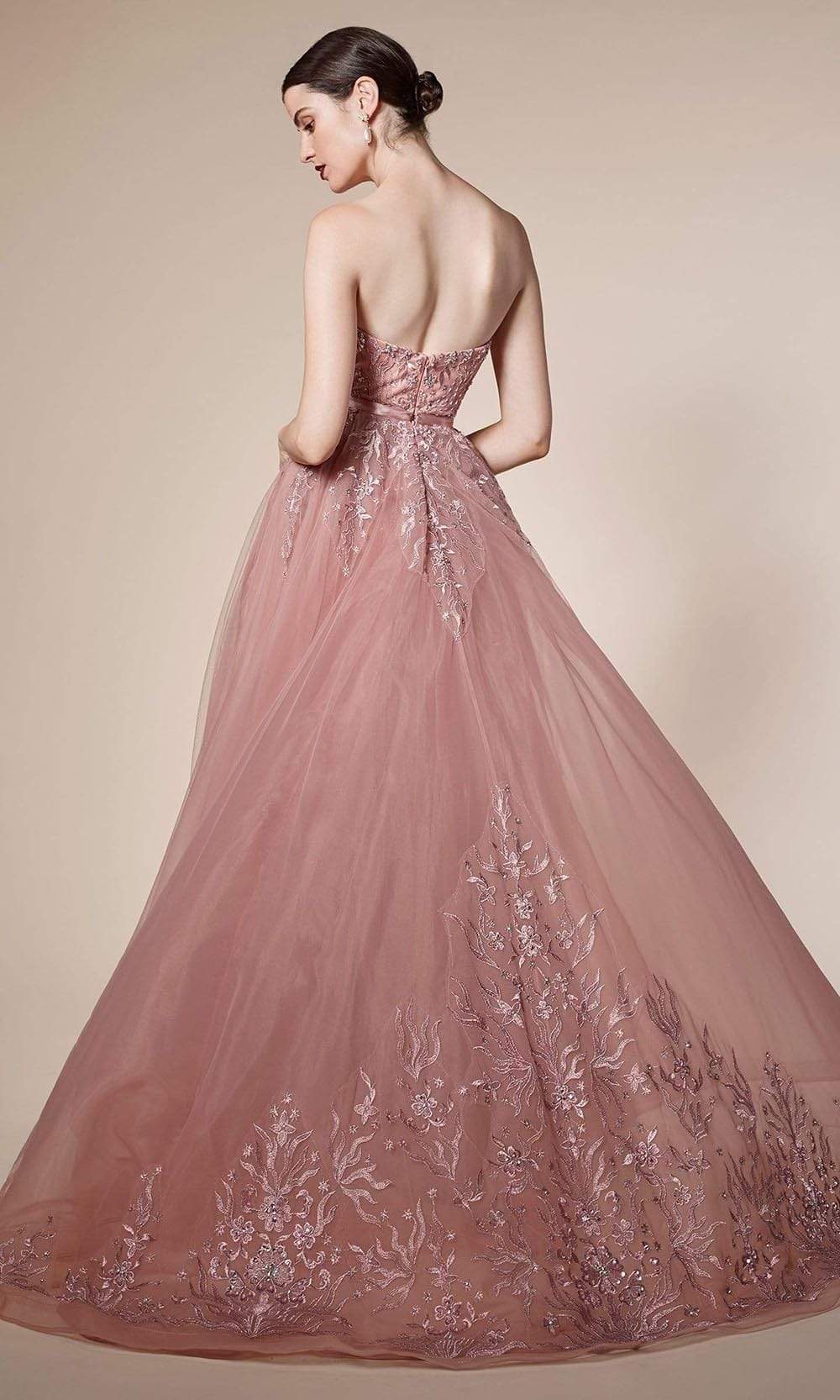 Andrea and Leo - A5081 Strapless Embroidered Gown Special Occasion Dress