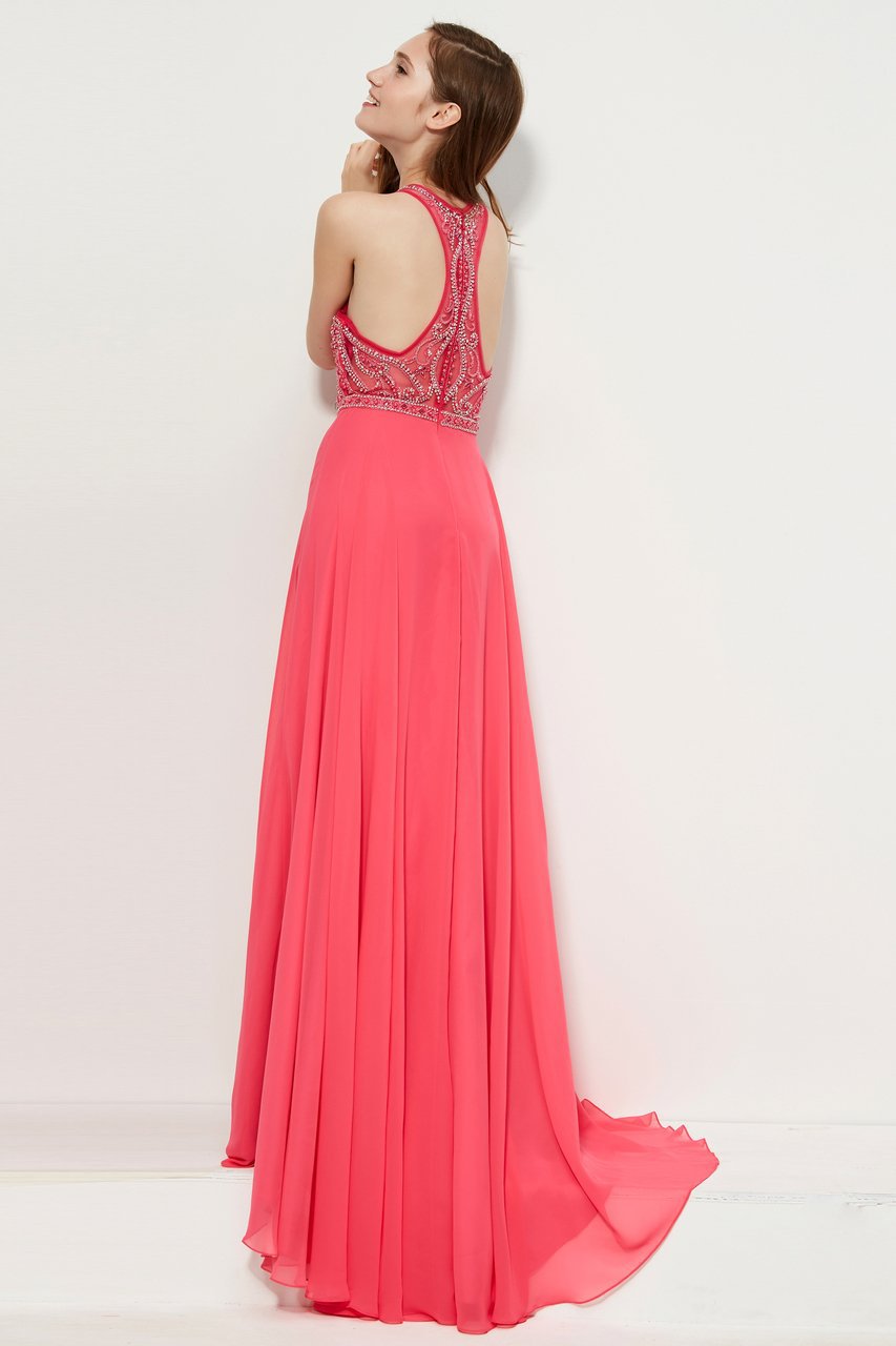 Angela & Alison - 81027 Sleeveless Adorned Illusion Bodice Gown Special Occasion Dress