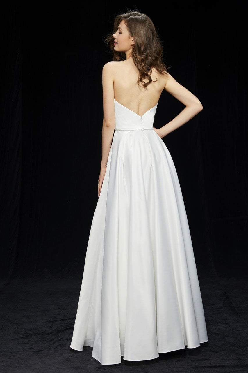 Angela & Alison High Halter Neckline A-line Gown 81149 - 1 pc Ivory in Size 8 Available CCSALE 8 / Ivory