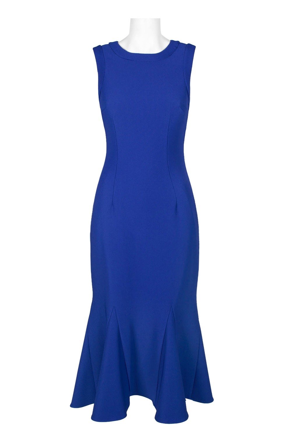 Adrianna Papell - AP1D102729 Sleeveless Jewel Neck Trumpet Dress In Blue