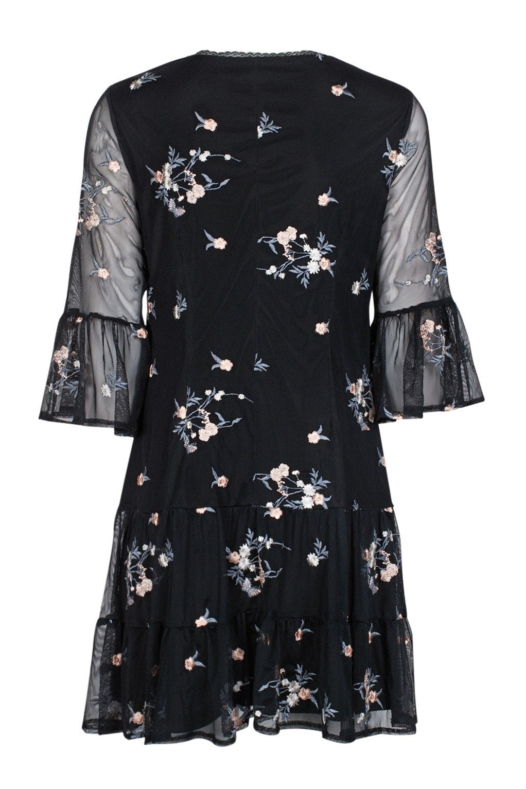Adrianna Papell Floral Embroidered Dress - Lilac Multi Adrianna Papell Floral Embroidered Dress - Lilac Multi