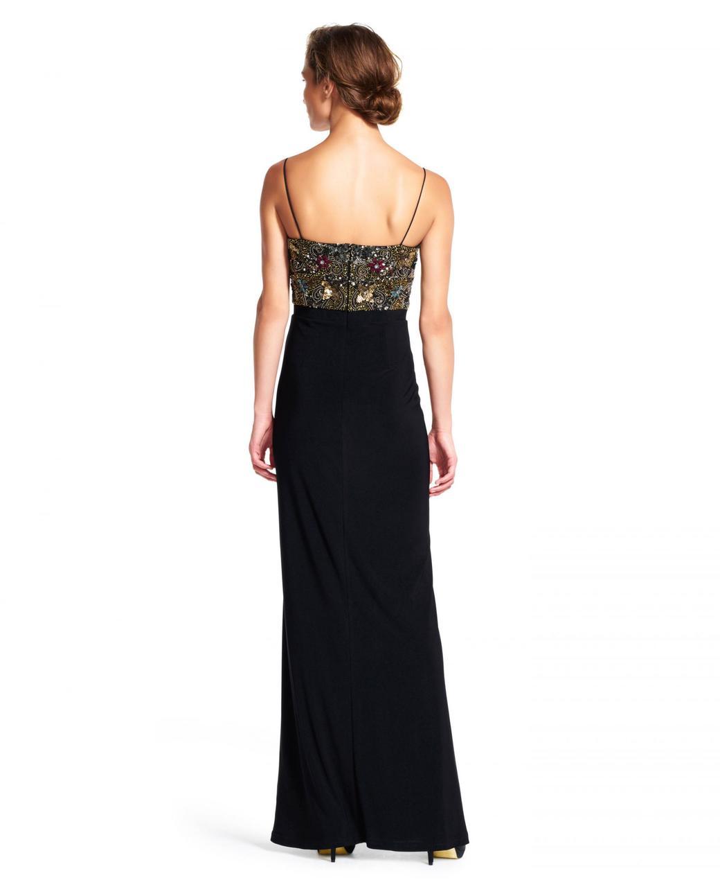 Adrianna Papell - Sweetheart Embellished Long Dress AP1E200306 in Black