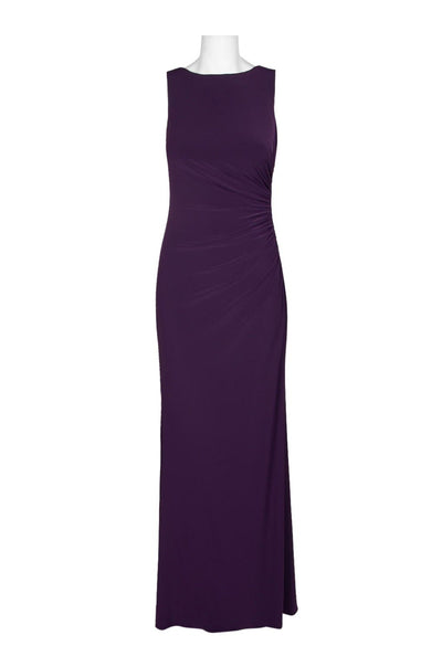 Adrianna Papell - AP1E203781 Embellished Bateau Jersey Sheath Dress In Purple