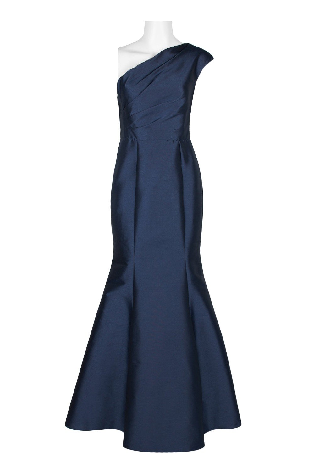 Adrianna Papell - AP1E204211 One Shoulder Taffeta Trumpet Gown In Blue