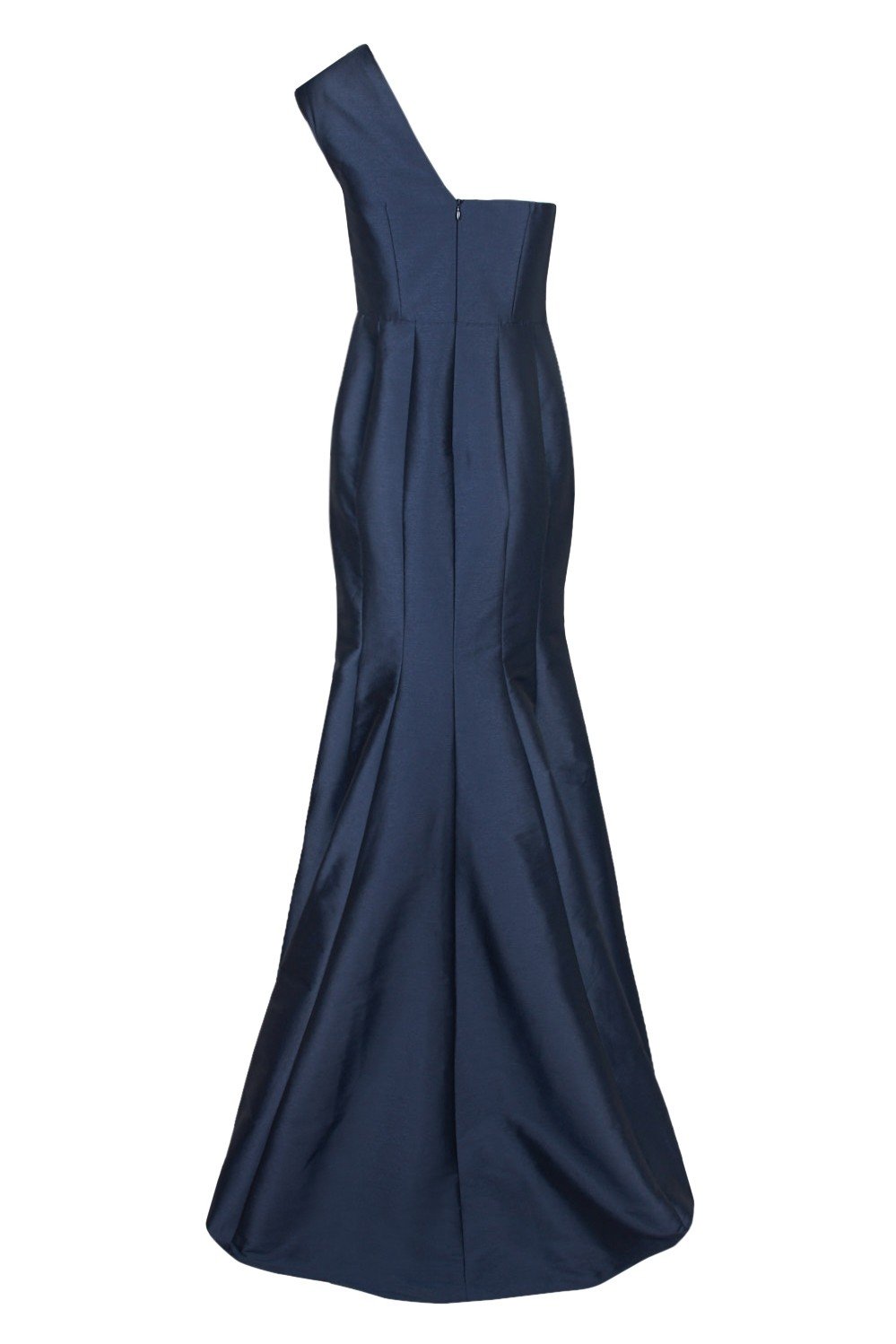 Adrianna Papell - AP1E204211 One Shoulder Taffeta Trumpet Gown In Blue