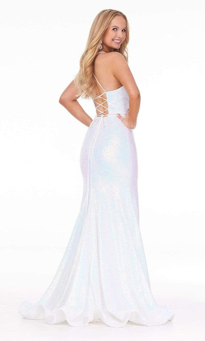 Ashley Lauren - 11024 Lace-up Back Iridescent Sequin Mermaid Gown Evening Dresses