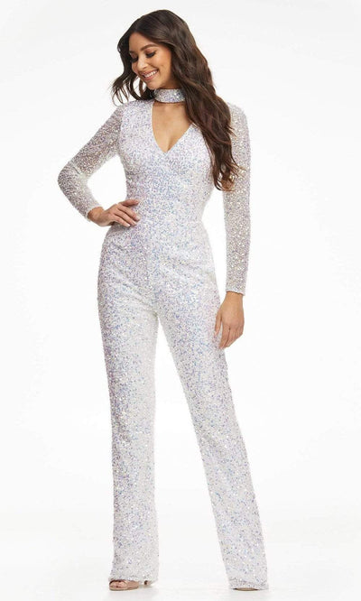 Ashley Lauren - 11077 Fitted High Neck Jumpsuit Evening Dresses