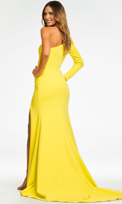 Ashley Lauren - 11117 Long Sleeve One Shoulder Gown Special Occasion Dress