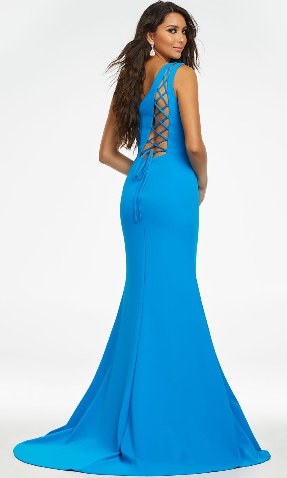 Ashley Lauren - 11119 One Shoulder Lace Up Gown Special Occasion Dress