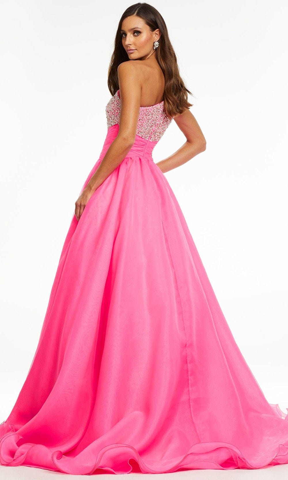 Ashley Lauren - 11127 Beaded Organza Ballgown Prom Dresses