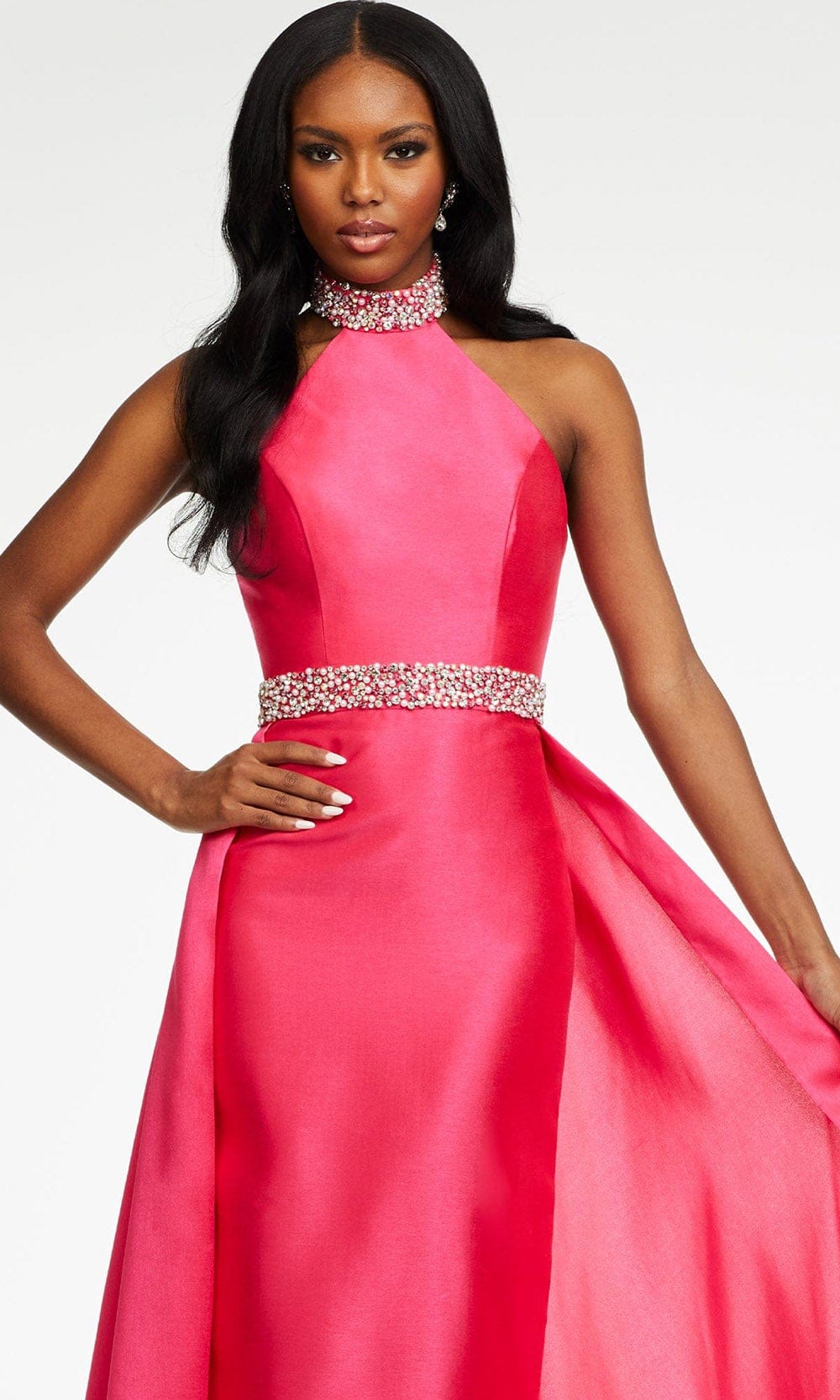 Ashley Lauren - 11148 Bejeweled High Halter Gown Prom Dresses