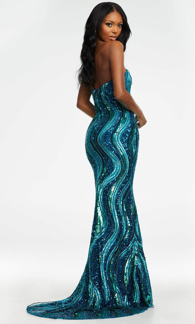 Ashley Lauren 11161 - Wavy Sequined Prom Dress Evening Dresses