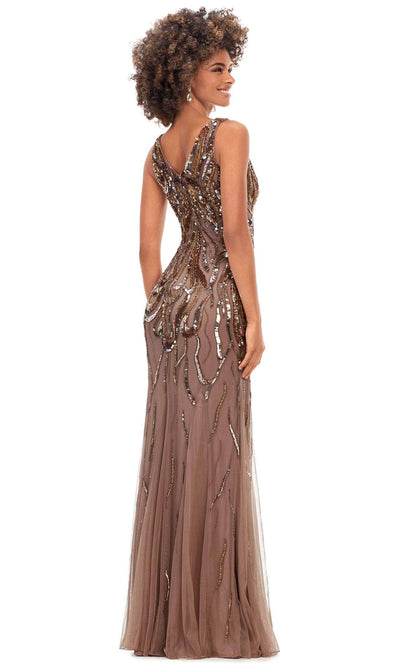 Ashley Lauren 11204 - Sleeveless V-Neck Evening Gown Evening Gown