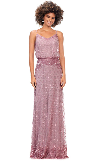 Ashley Lauren 11206 - Blouson Beaded Formal Dress Special Occasion Dress 0 / Dusty Rose
