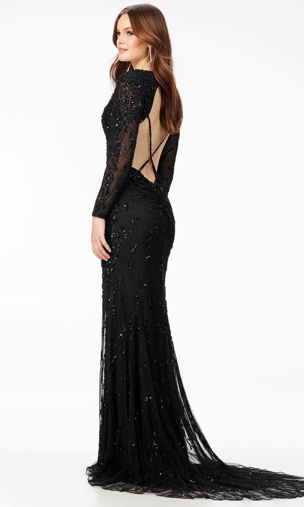 Ashley Lauren 11209 - Long-Sleeved Beaded Evening Dress Special Occasion Dress