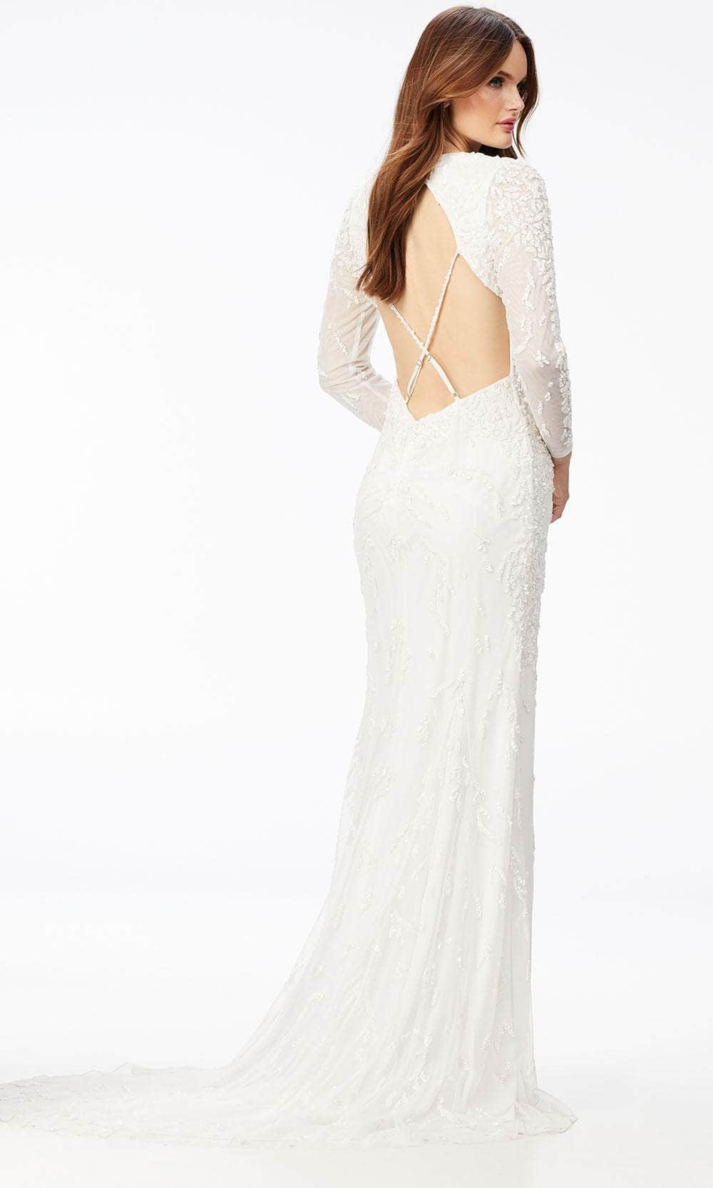 Ashley Lauren 11209 - Long-Sleeved Beaded Evening Dress Special Occasion Dress