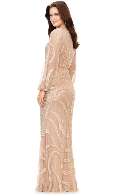 Ashley Lauren 11210 - Bishop Sleeve Sequin Evening Gown Evening Gown