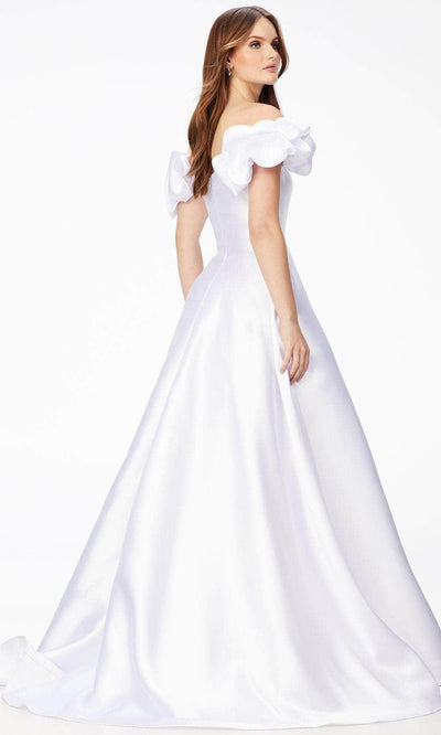 Ashley Lauren 11231 - Ruffled Off-Shoulder Bridal Gown Special Occasion Dress