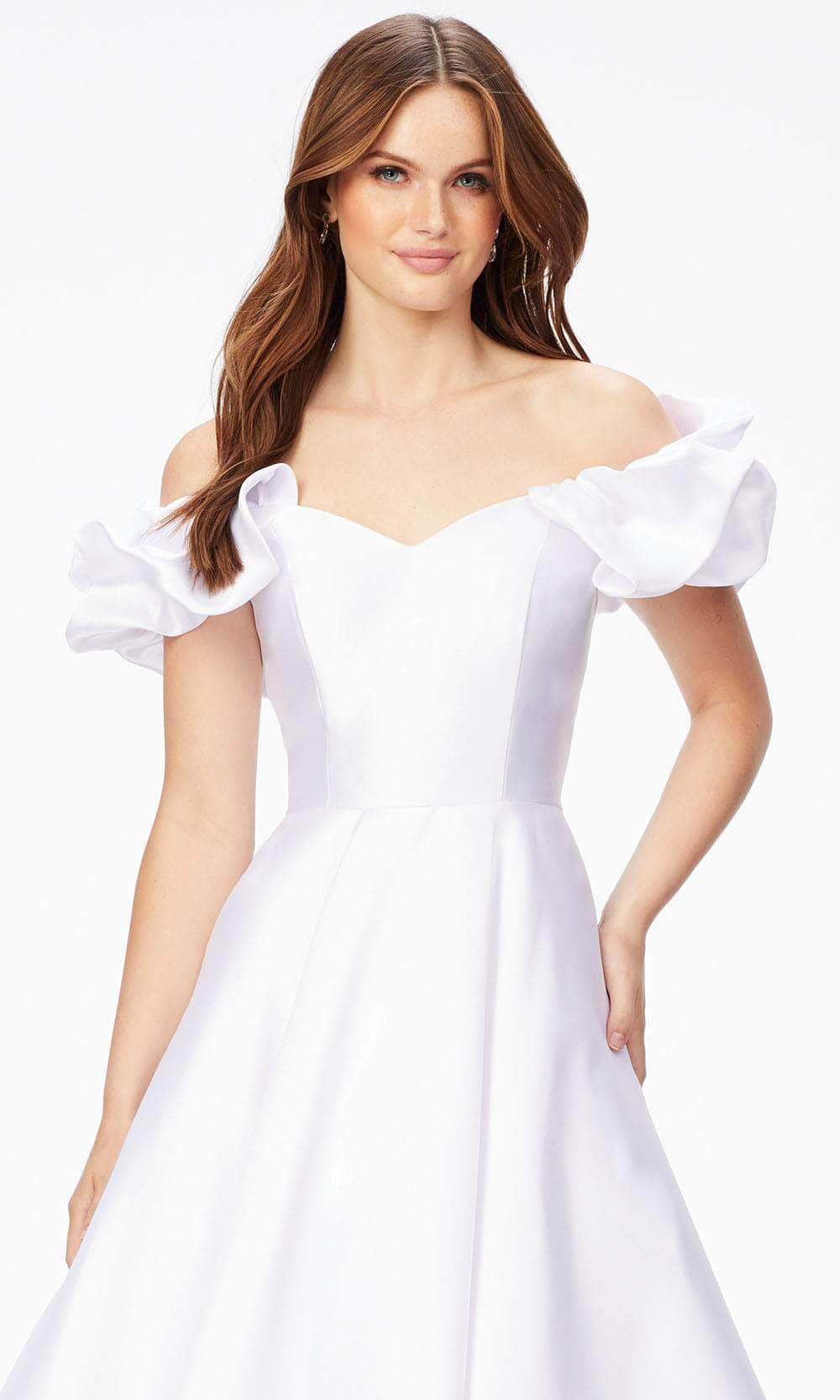 Ashley Lauren 11231 - Ruffled Off-Shoulder Bridal Gown Special Occasion Dress